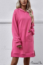 Midi Hoodie Dress with Pocket Slit