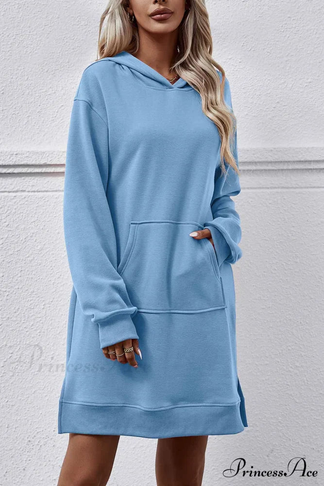 Midi Hoodie Dress with Pocket Slit