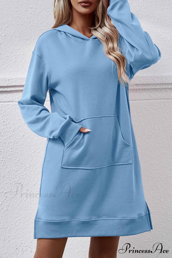 Midi Hoodie Dress with Pocket Slit