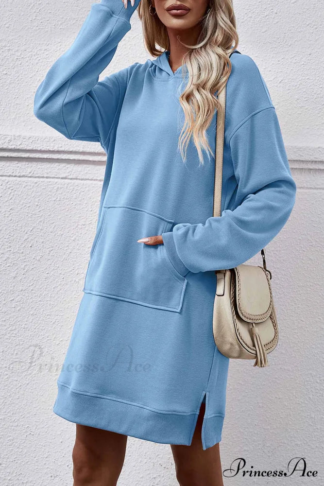 Midi Hoodie Dress with Pocket Slit