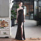 Mile one-shoulder bright Charming sequined formal dress