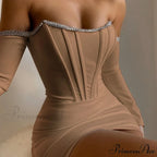 Mini Crystal Sexy Off Shoulder Bodycon Dress