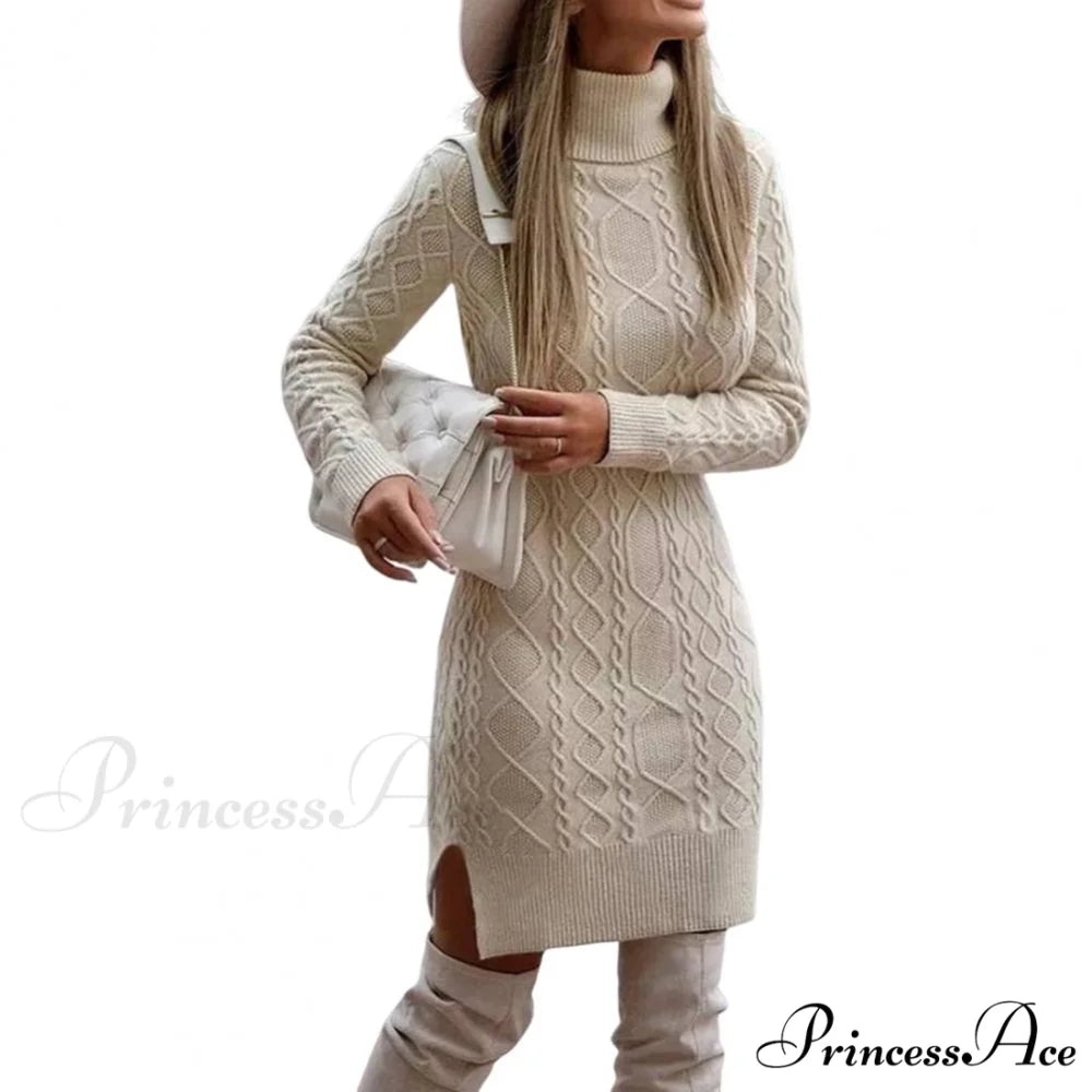 Mini Long Sleeve Bodycon Side Split Hem Dress