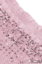 Mini Tiered Sequined Folded Skirt