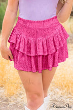 Mini Tiered Sequined Folded Skirt