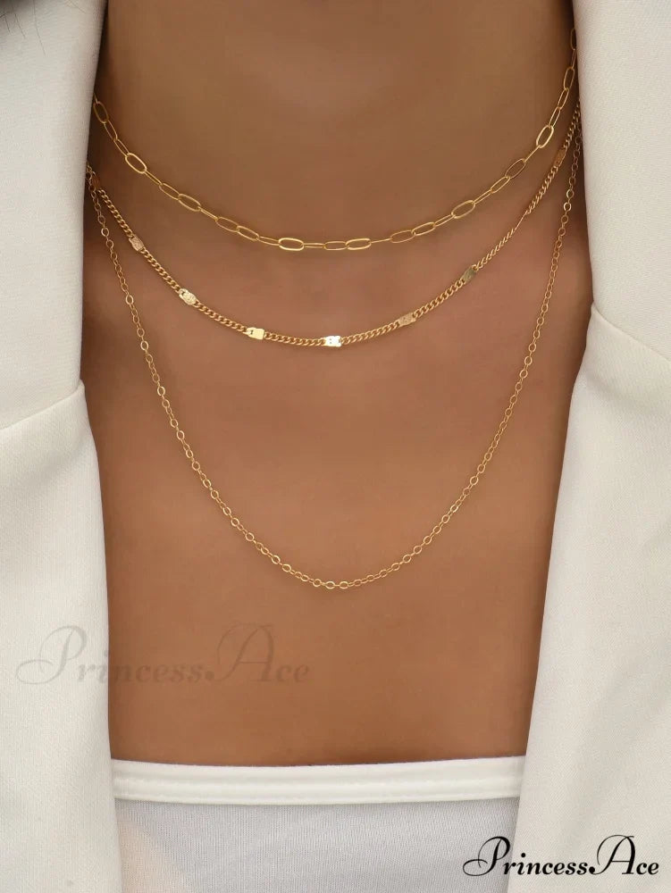 Minimalist Layered Chain Necklace