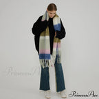 Minimalist Thickened Shawl Neck Scarf - Autumn Winter Imitation Cashmere