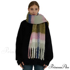 Minimalist Thickened Shawl Neck Scarf - Autumn Winter Imitation Cashmere