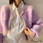 Mink Fleece Lantern Sleeve Cardigan