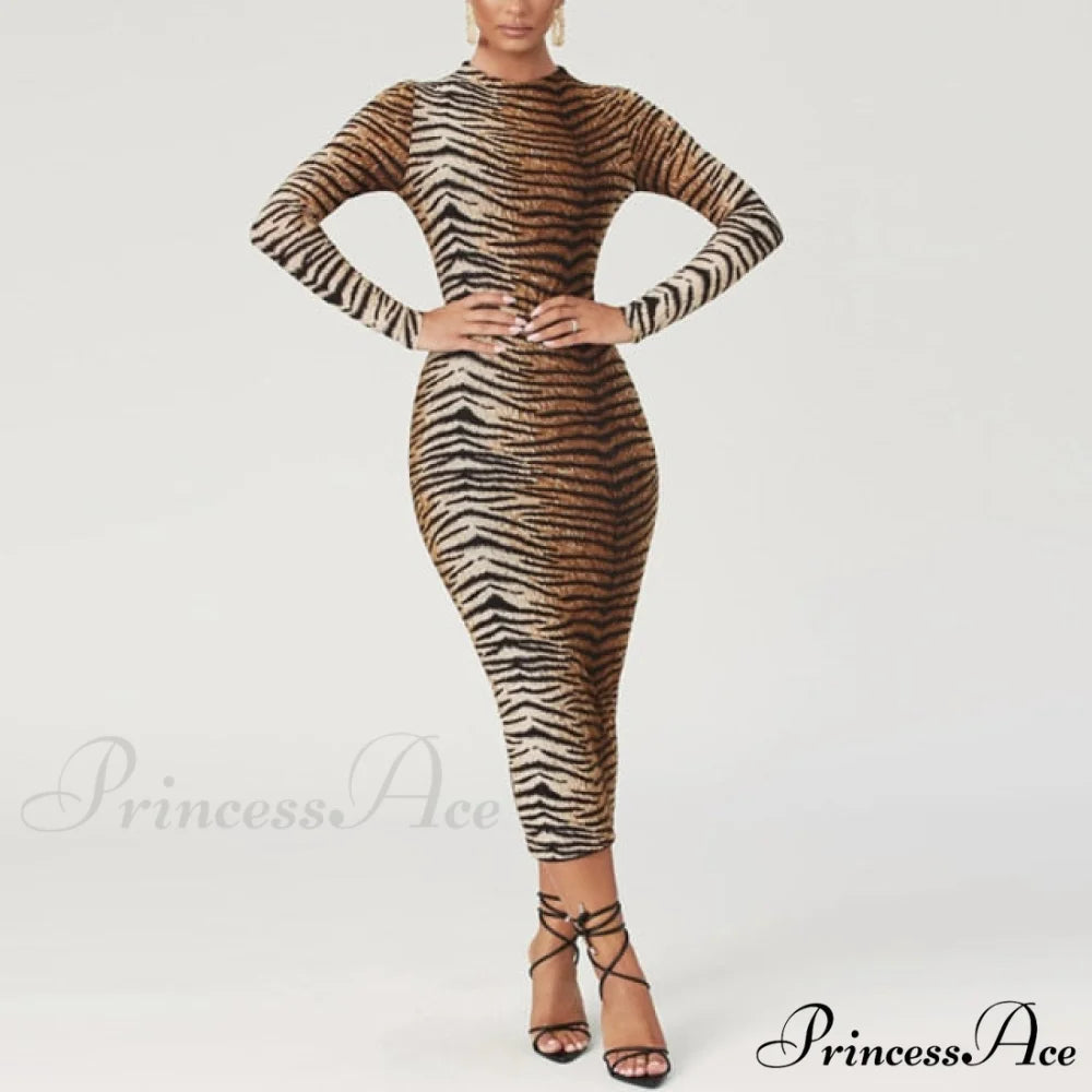 Mock Neck Streetwear Party Festival Dresses