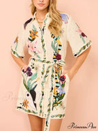 Modern Sophisticated Feel Satin Graceful Unique Print Mini Dress