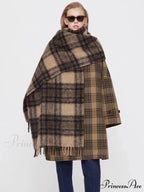 Mohair Winter Scarf - Solid Color, Thickened Wool, Fringed