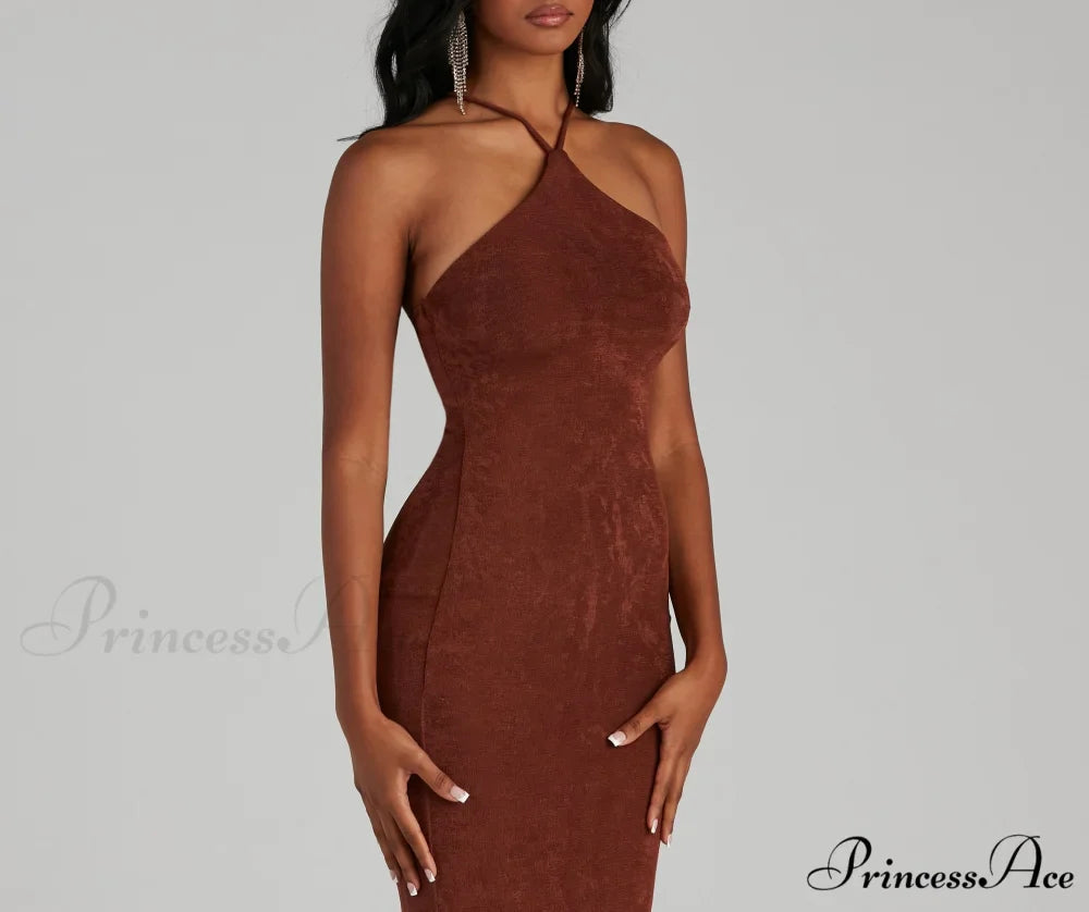 Moira Formal Open Charming Back Lurex Dress
