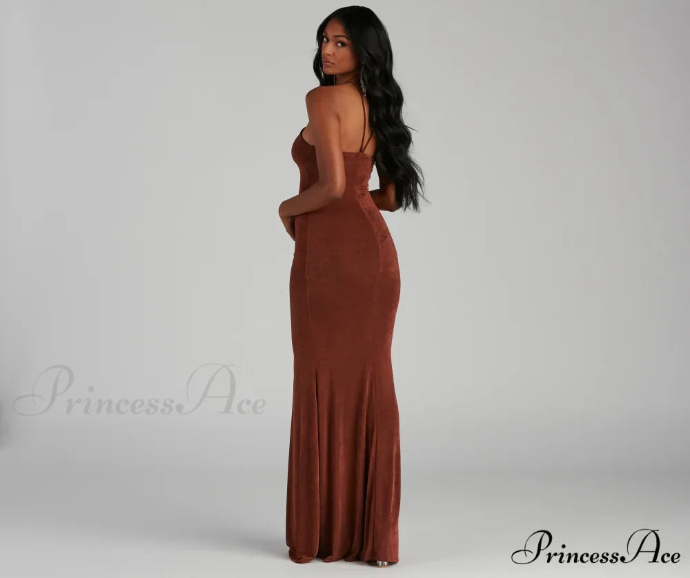 Moira Formal Open Charming Back Lurex Dress