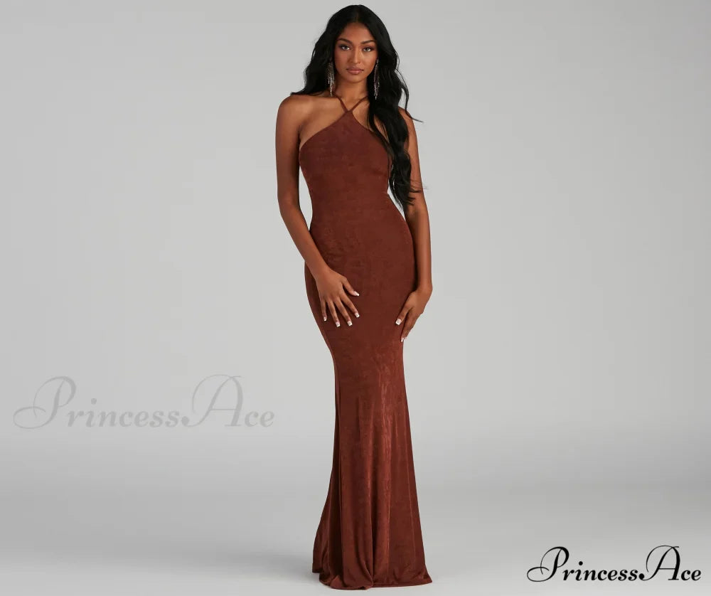 Moira Formal Open Charming Back Lurex Dress