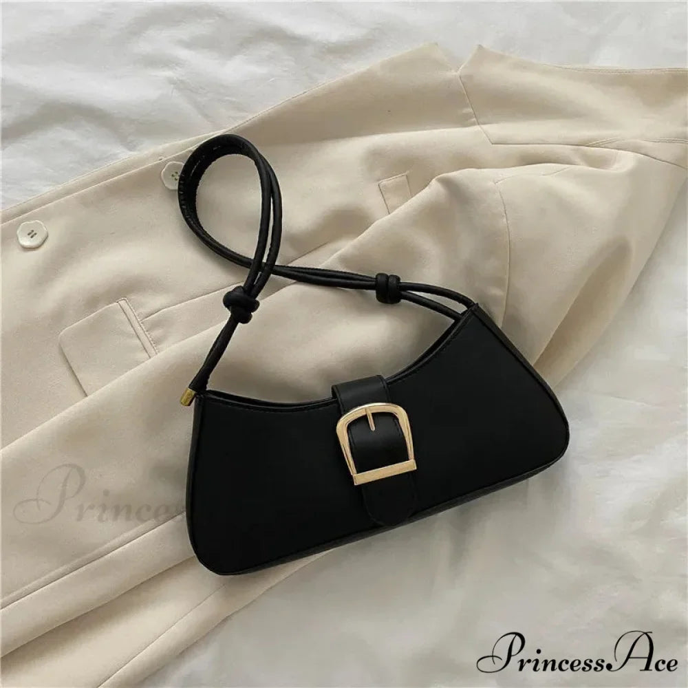 Monochromatic Fashionable Petite Shoulder Purse
