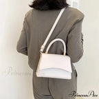 Monochromatic PU Leather Designer Crossbody Handbag