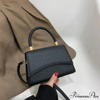 Monochromatic PU Leather Designer Crossbody Handbag