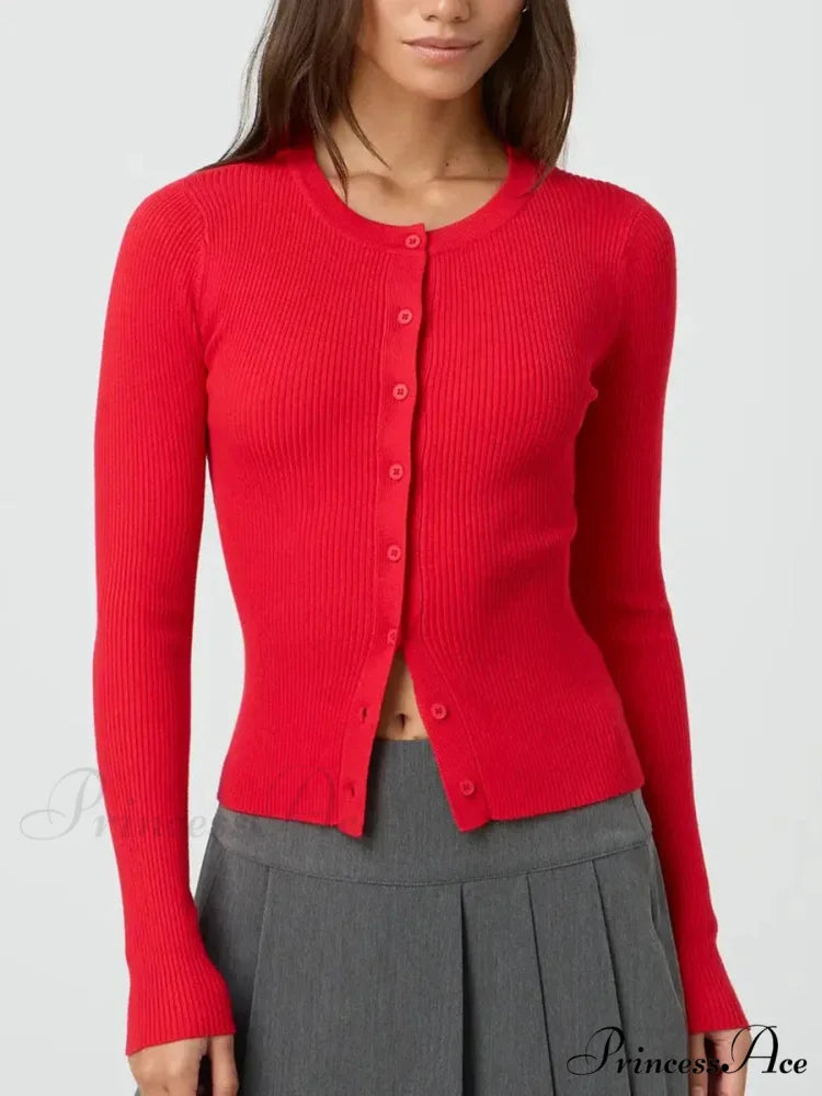 Monochromatic Textured Extended Sleeve Knit Cardigan