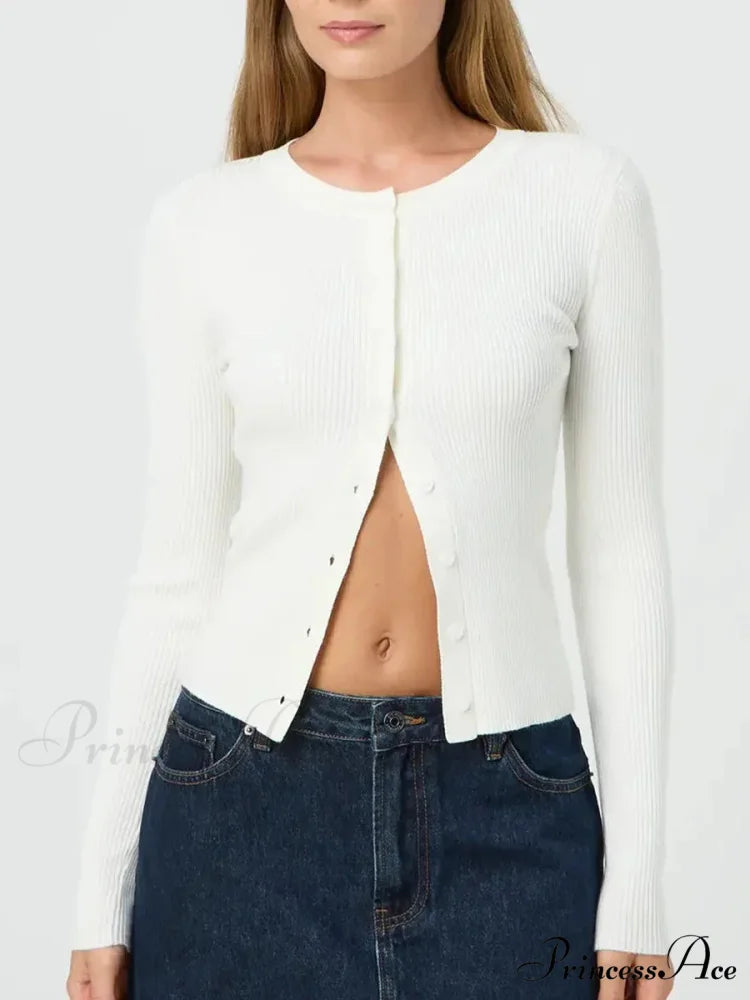 Monochromatic Textured Extended Sleeve Knit Cardigan