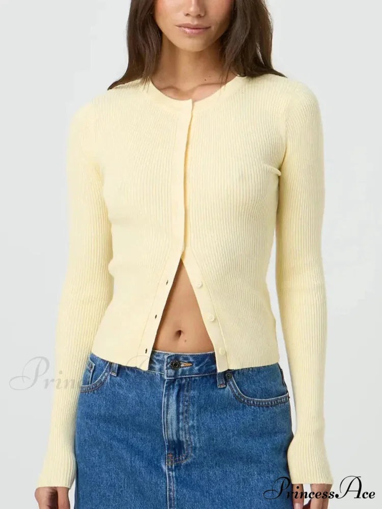 Monochromatic Textured Extended Sleeve Knit Cardigan