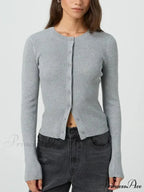 Monochromatic Textured Extended Sleeve Knit Cardigan