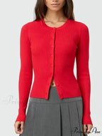 Monochromatic Textured Extended Sleeve Knit Cardigan