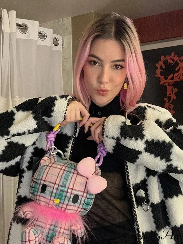 Monochrome Checkered Cotton Jacket