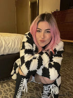 Monochrome Checkered Cotton Jacket