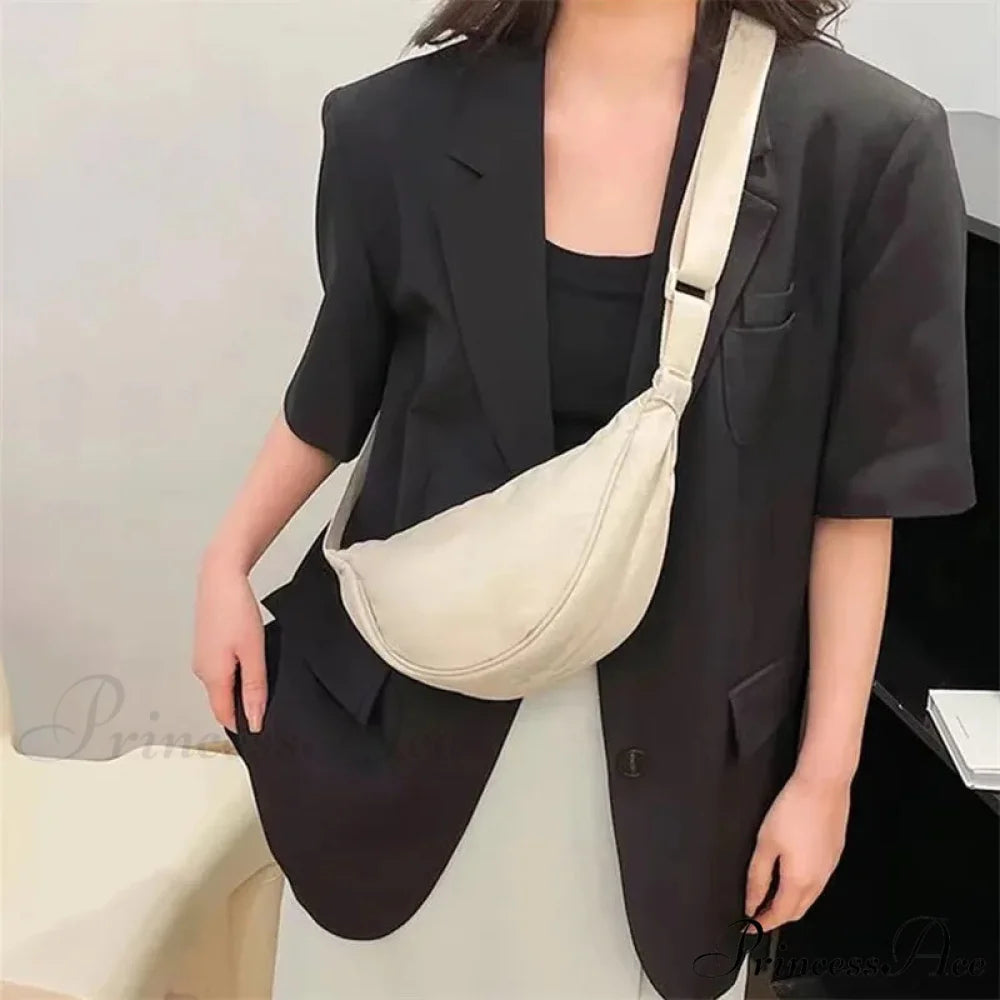 Monochrome Nylon Travel Crossbody Waist Bag