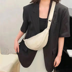 Monochrome Nylon Travel Crossbody Waist Bag