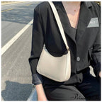 Monochrome PU Leather Informal Shoulder Bag