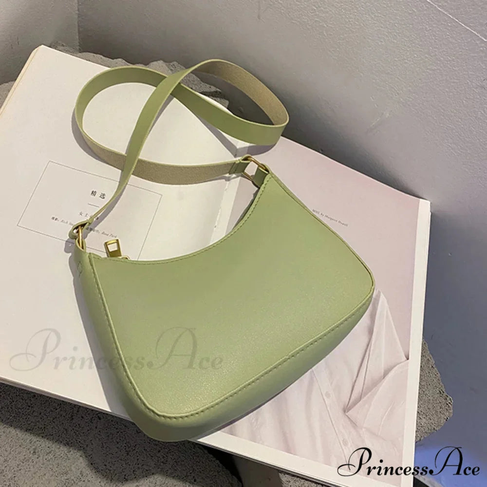 Monochrome PU Leather Informal Shoulder Bag