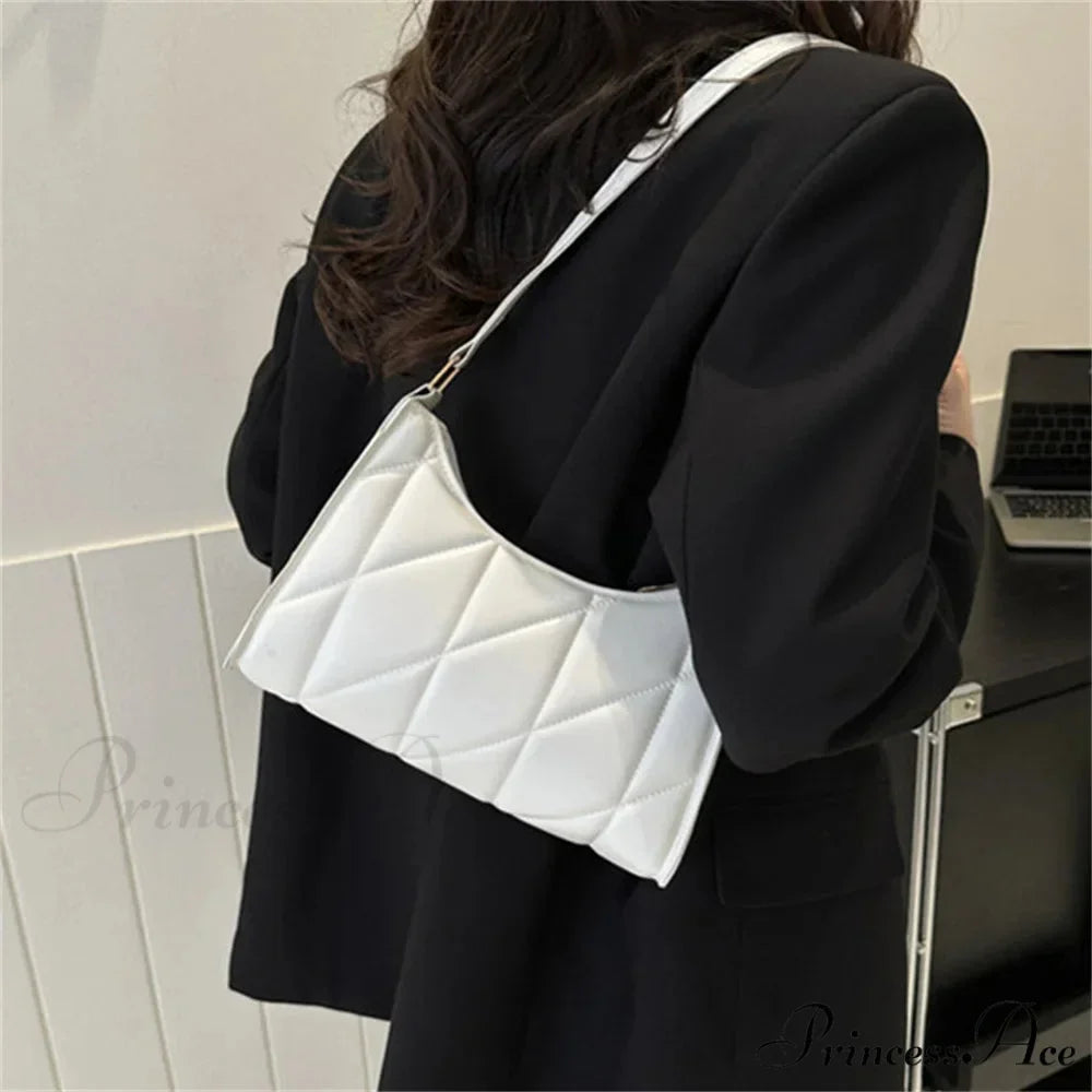 Monochrome PU Leather Underarm Crossbody