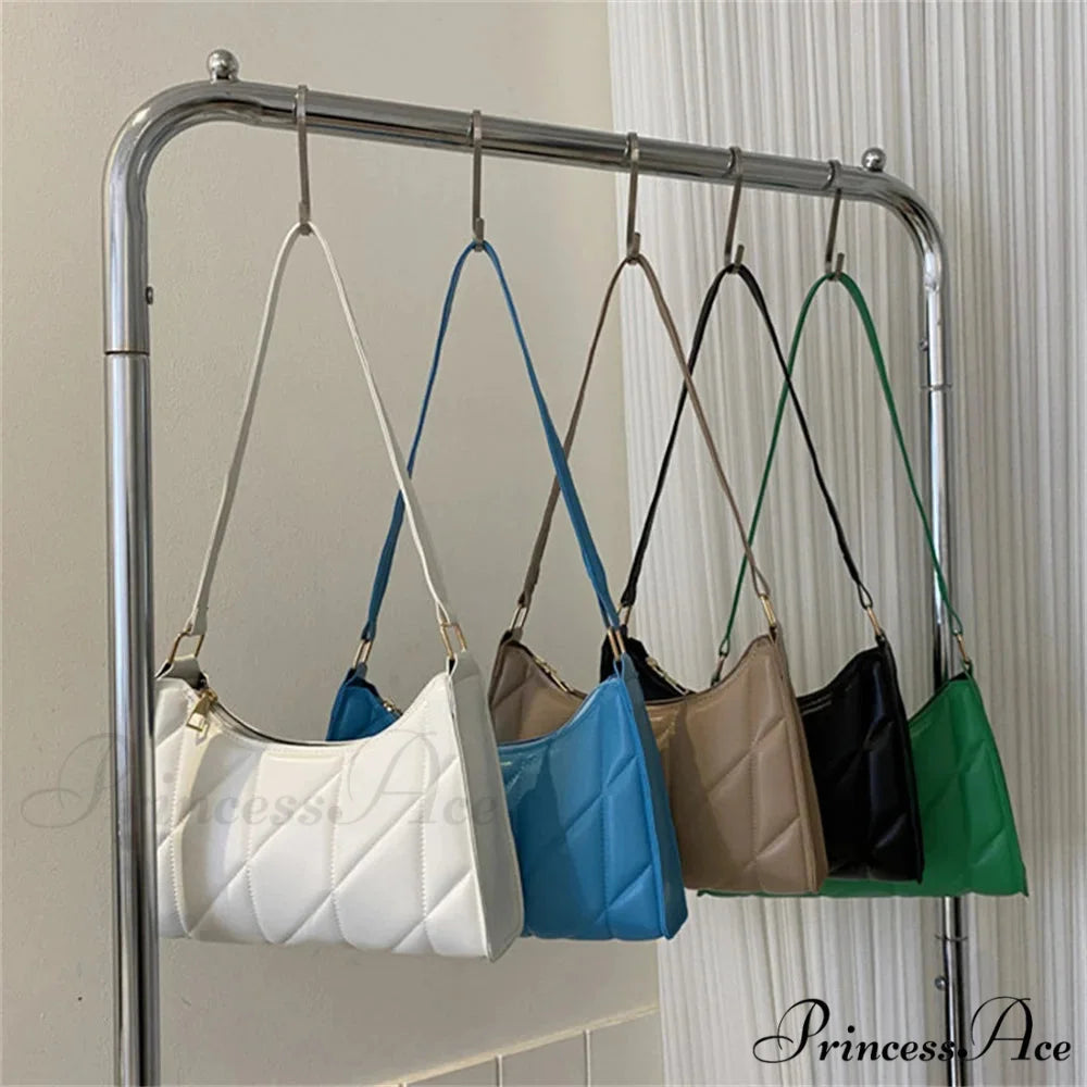 Monochrome PU Leather Underarm Crossbody