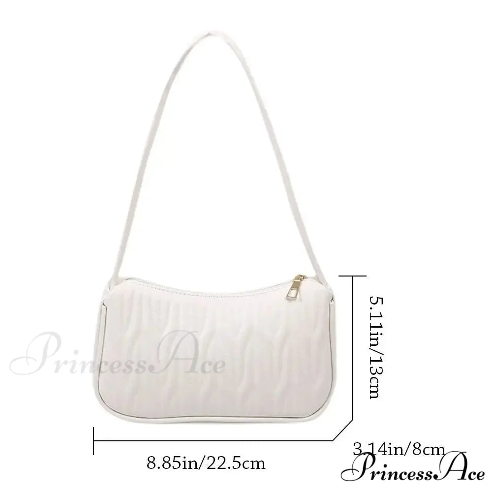 Monochrome PU Leather Women Shoulder Bag