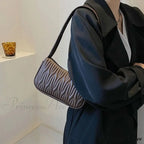 Monochrome PU Leather Women Shoulder Bag