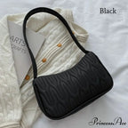Monochrome PU Leather Women Shoulder Bag