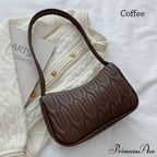 Monochrome PU Leather Women Shoulder Bag