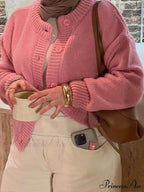 Monochrome Round Neck Cardigan