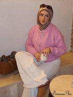 Monochrome Round Neck Cardigan