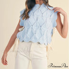 Monochrome Scalloped Edging Cozy Jumper