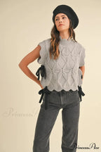 Monochrome Scalloped Edging Cozy Jumper