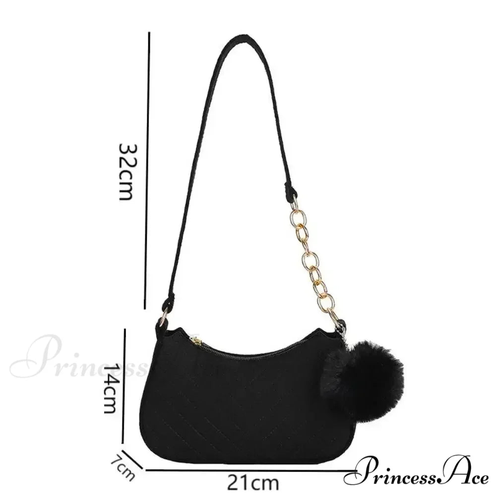 Monochrome Small Underarm Shoulder Bag