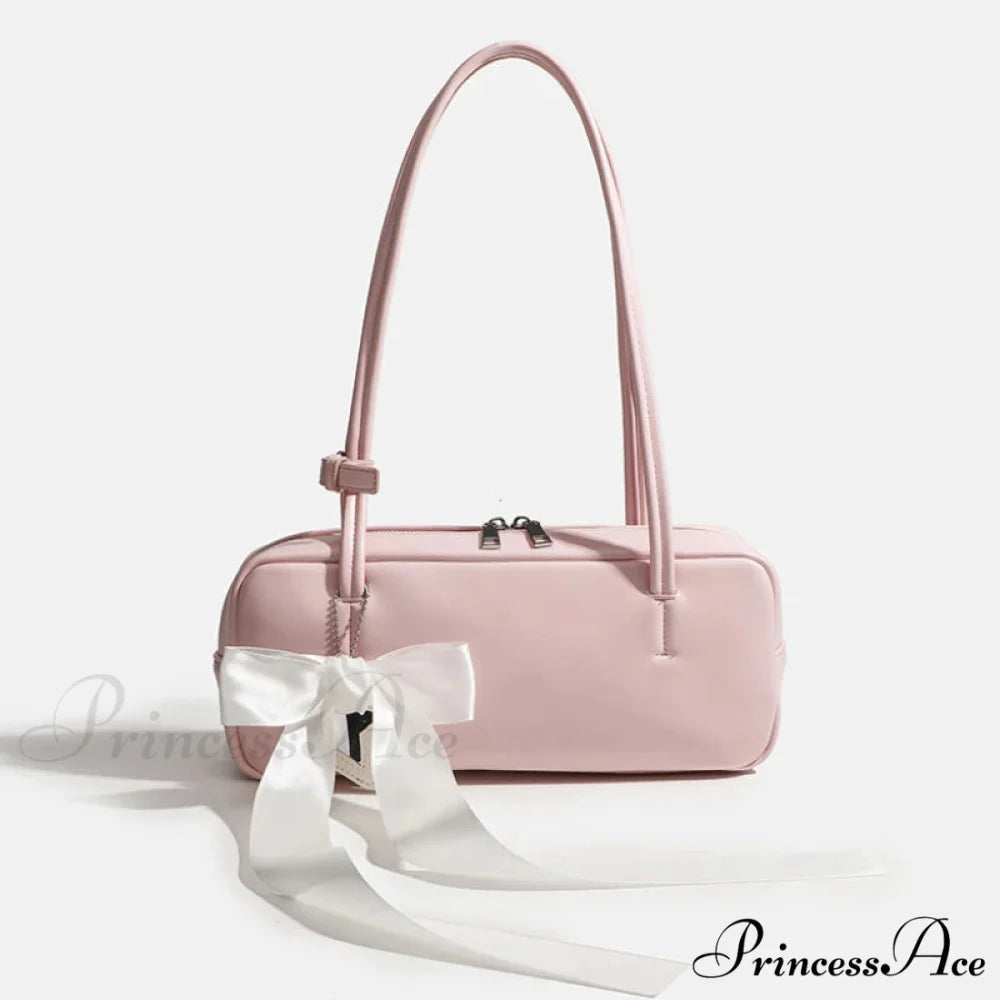 Monochrome Zipper Shoulder Bag for Women