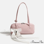 Monochrome Zipper Shoulder Bag for Women