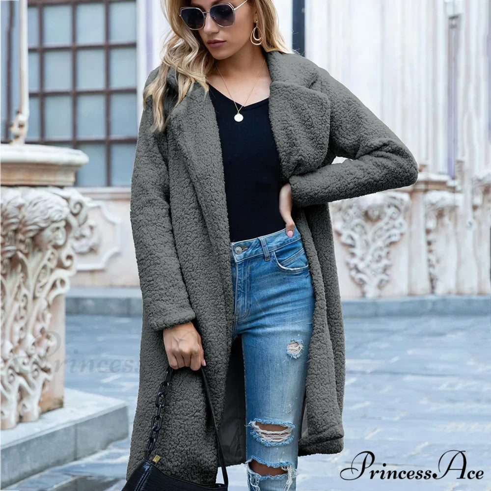 Multi-color Faux Fur Long Coat