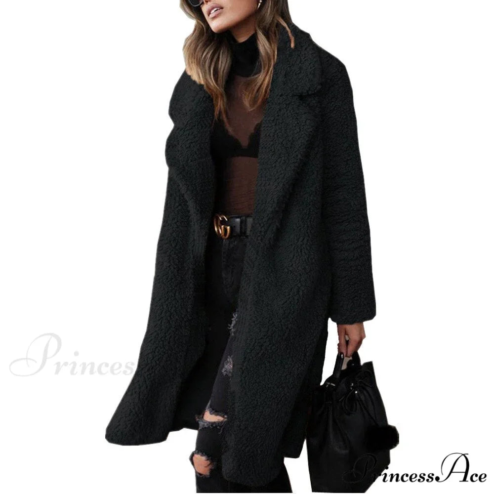 Multi-color Faux Fur Long Coat