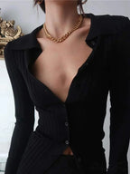 Multicolor Slim Knitwear Cardigan