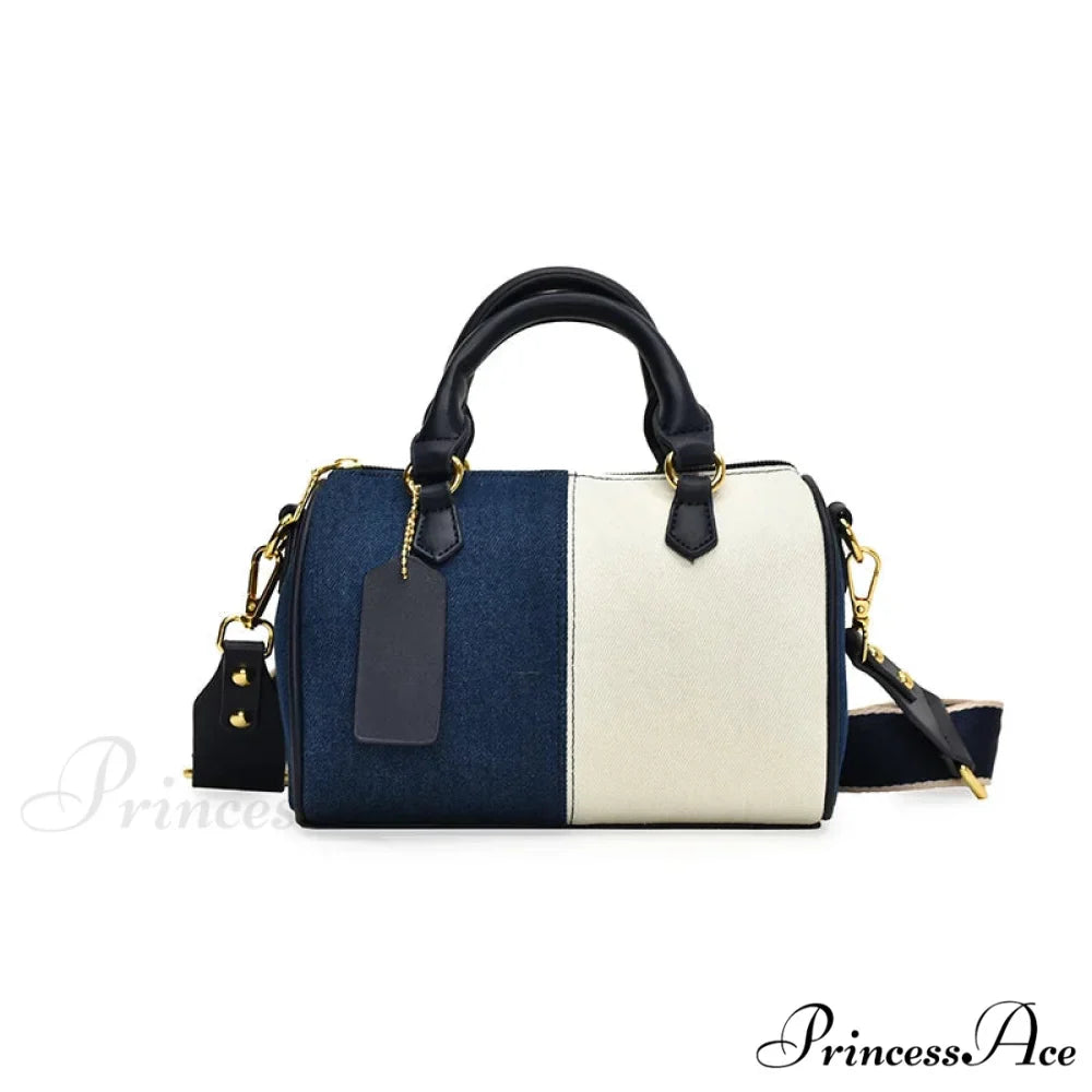 Multicolored Denim Small Crossbody Purse